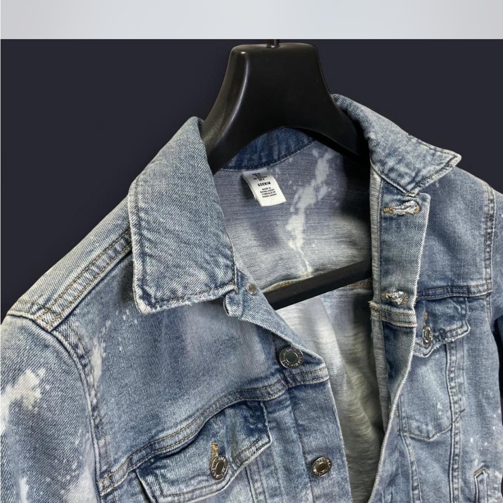 &Denim Custom Bleached And Printed Jacket - Picture 5 of 6